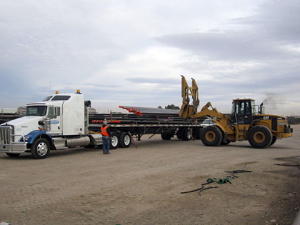 PIPES LOADED ON TRAILER